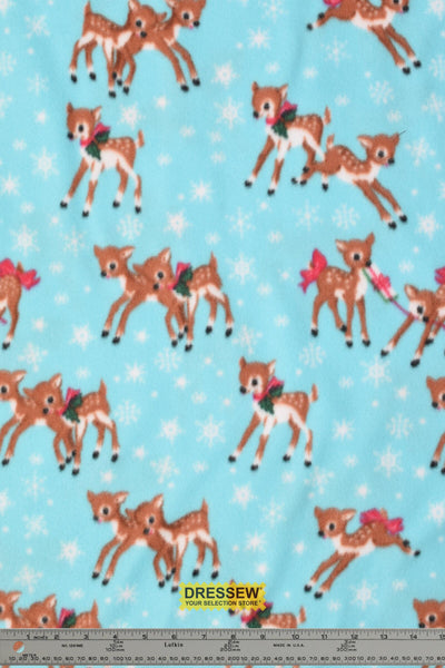 Reindeer Polar Fleece Aqua / Multi
