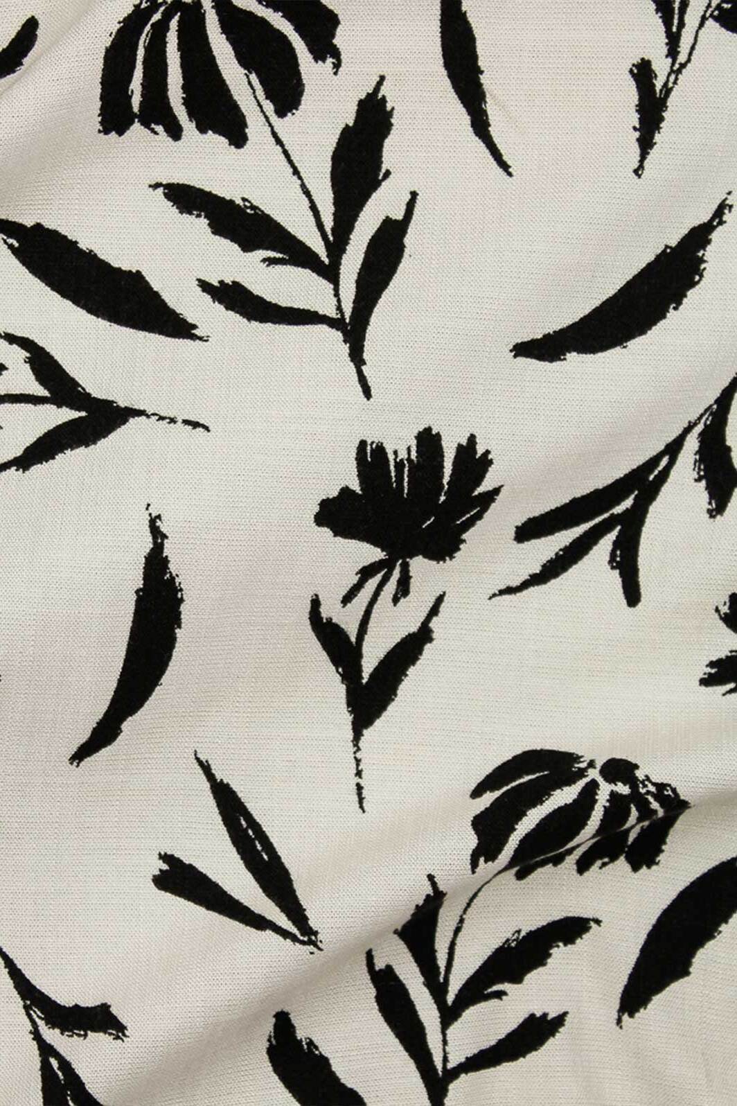 Renoir Sprigs Slub Ivory / Black