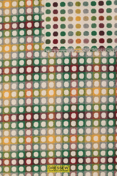 Reversible Dots Coating Ecru / Multi