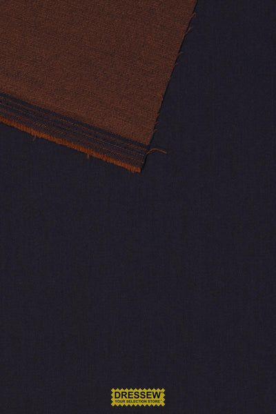 Reversible Stretch Denim Navy / Brown