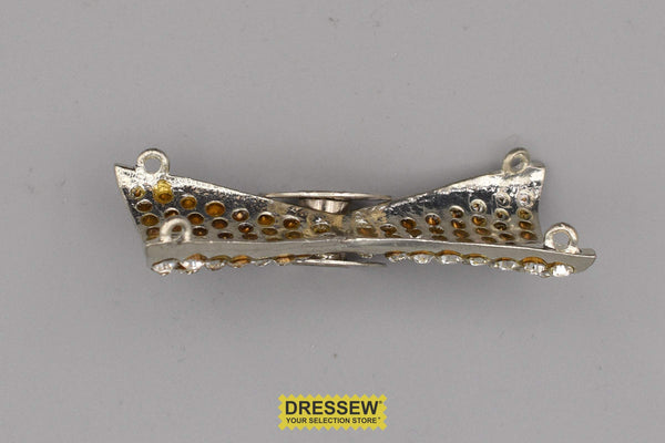 Rhinestone Bow Crystal / Silver