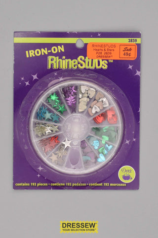 Rhinestud Compact Iron-On Hearts & Stars