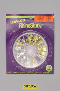 Rhinestud Compact Iron-On Silver & Gold