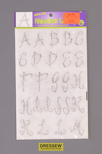 Rhinestud Iron-On Letters 1-3/4" - A-Z Crystal