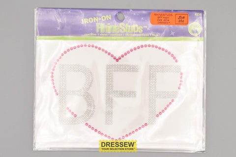 Rhinestuds BFF Heart