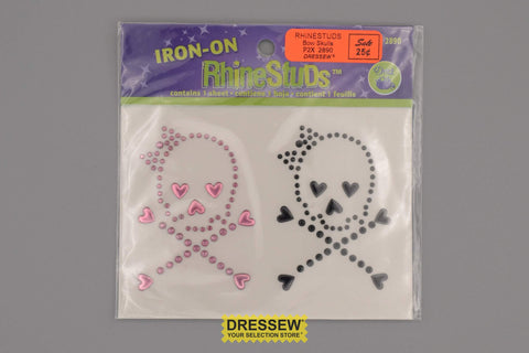 Rhinestuds Bow Skulls