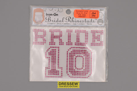 Rhinestuds Bride 10 Pink