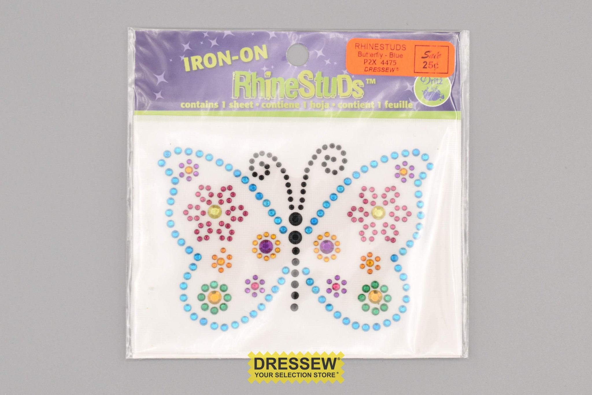 Rhinestuds Butterfly Blue