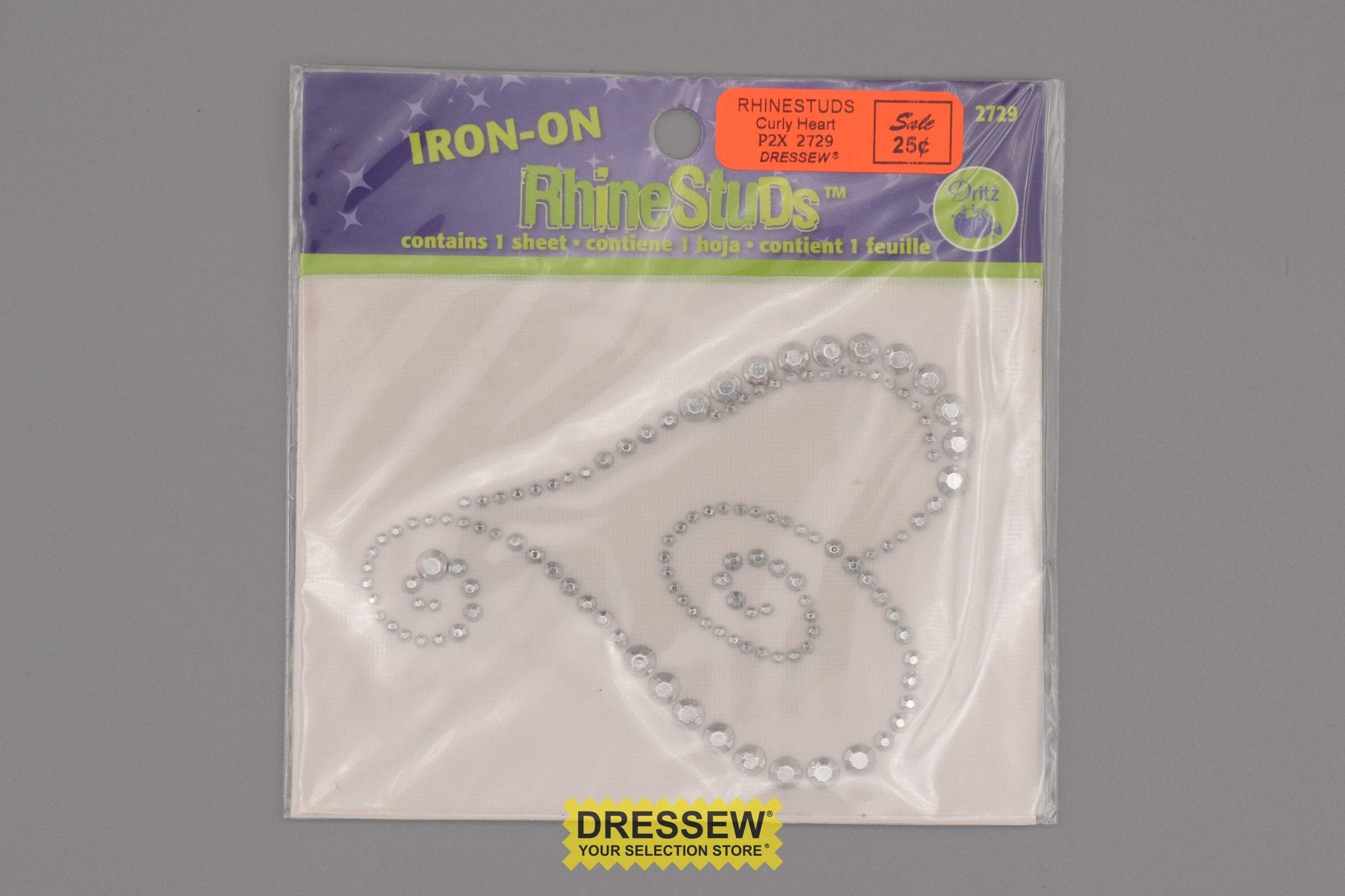 Rhinestuds Curly Heart