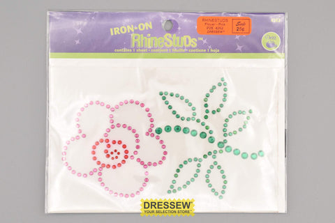 Rhinestuds Flower Pink