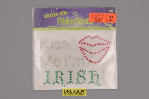 Rhinestuds Kiss Me I'm Irish!