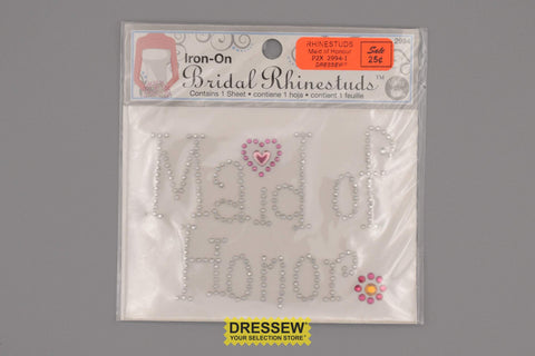 Rhinestuds Maid of Honour
