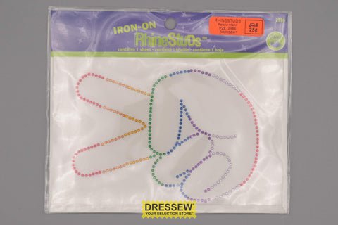 Rhinestuds Peace Hand