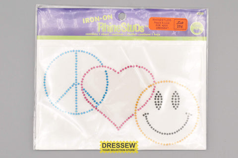Rhinestuds Peace & Love