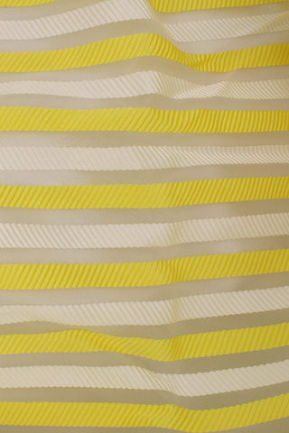Ribbon Stripe Organza Yellow / White