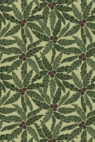 Rising Sun Canvas Palm Tree By Loes van Oosten for Cotton + Steel Fabrics Leafy Green