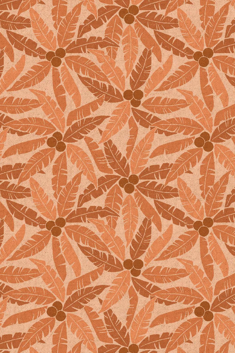 Rising Sun Canvas Palm Tree By Loes van Oosten for Cotton + Steel Fabrics Sun Washed