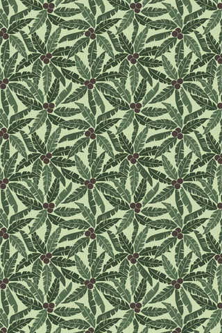 Rising Sun Palm Tree By Loes van Oosten for Cotton + Steel Fabrics Green