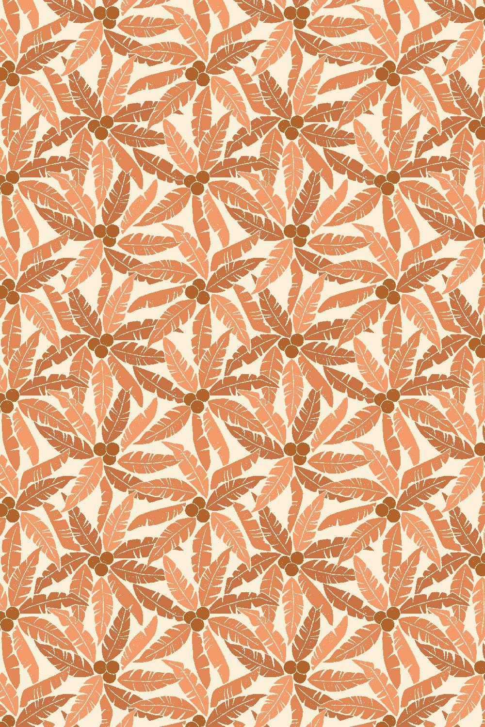 Rising Sun Palm Tree By Loes van Oosten for Cotton + Steel Fabrics Sun Washed