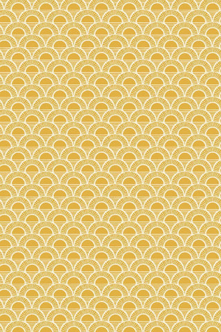 Rising Sun Sunrise By Loes van Oosten for Cotton + Steel Fabrics Golden