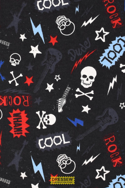 Rock Star Flannelette Black / Multi