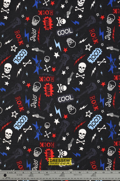 Rock Star Flannelette Black / Multi