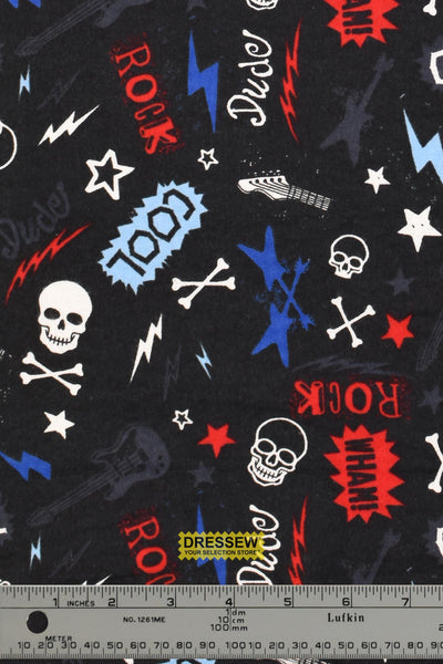 Rock Star Flannelette Black / Multi