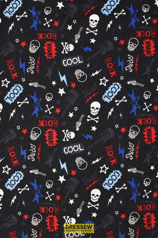Rock Star Flannelette Black / Multi