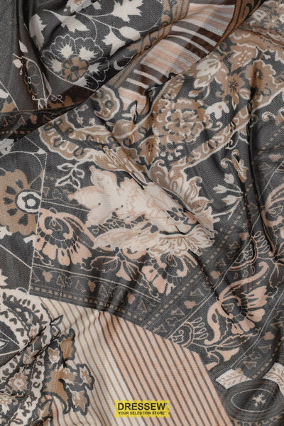 Romeo Mesh Print Black / Brown