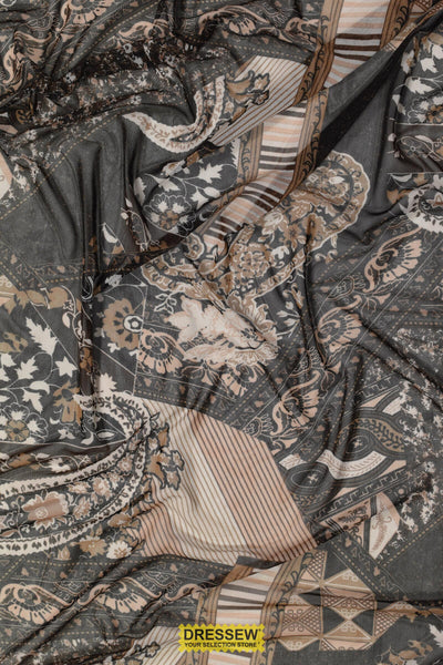 Romeo Mesh Print Black / Brown