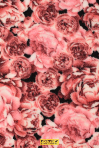 Rose Anti-Pill Polar Fleece Pink / Black