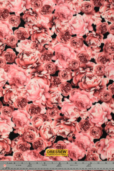 Rose Anti-Pill Polar Fleece Pink / Black