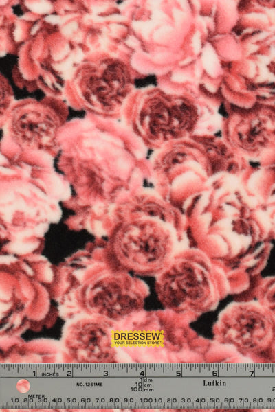 Rose Anti-Pill Polar Fleece Pink / Black