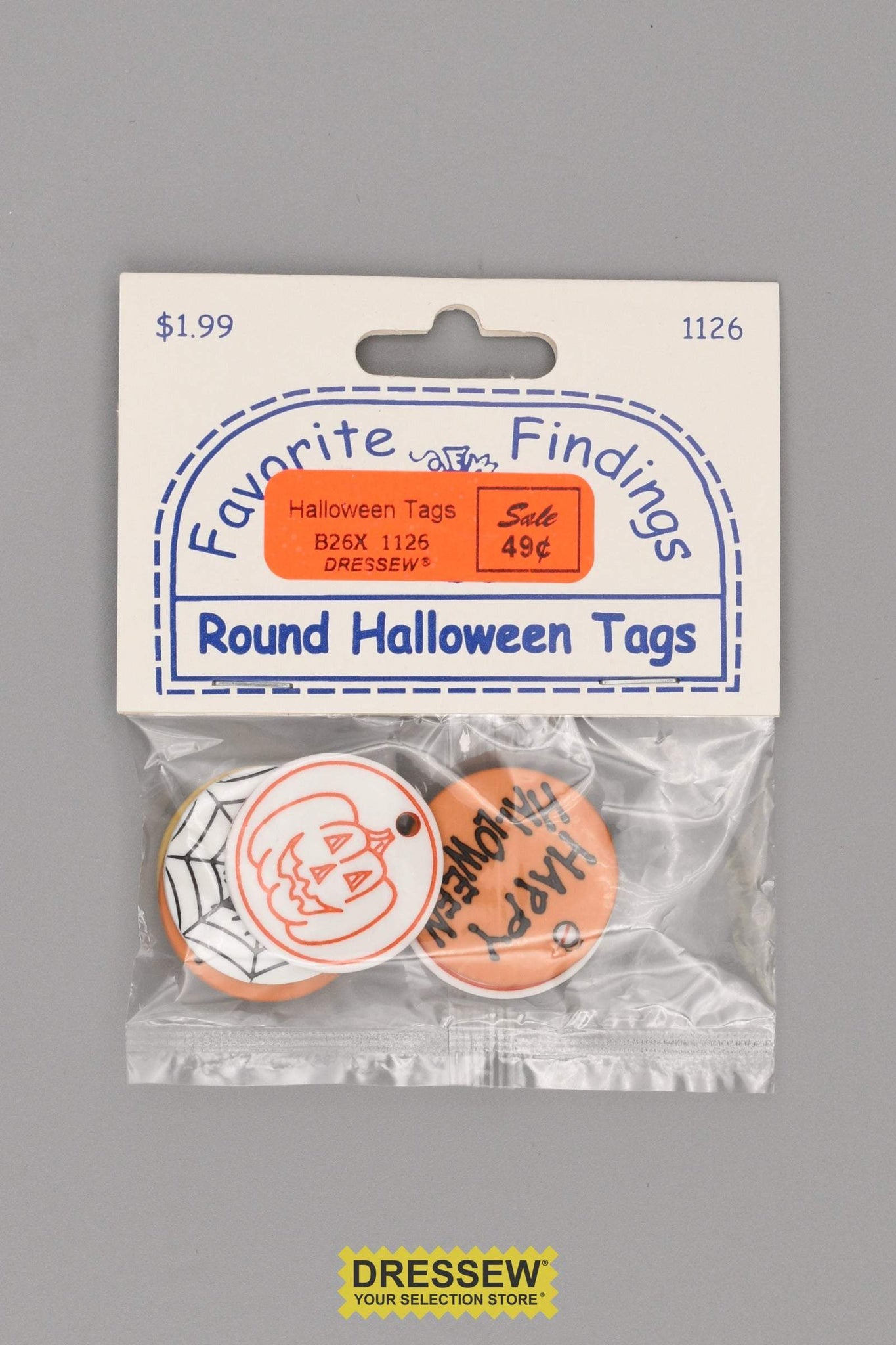 Round Halloween Tags