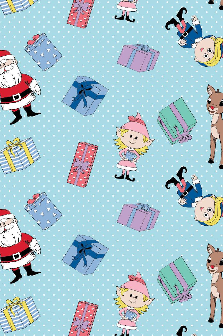 Rudolph Santa's Workshop Light Blue