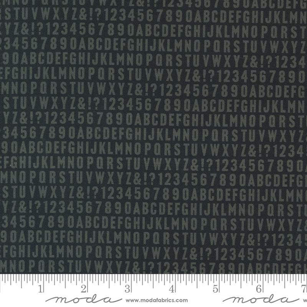 Sable & Swan Alphabet By Cathe Holden For Moda Ebony / Shadow