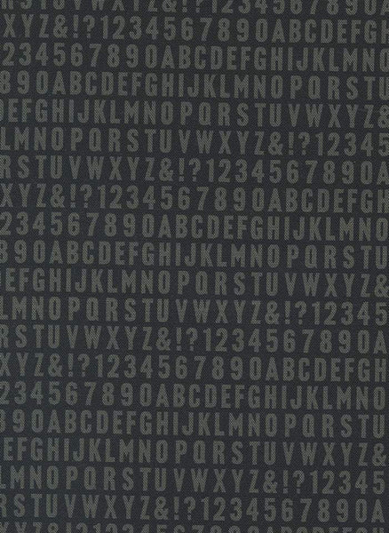 Sable & Swan Alphabet By Cathe Holden For Moda Ebony / Shadow