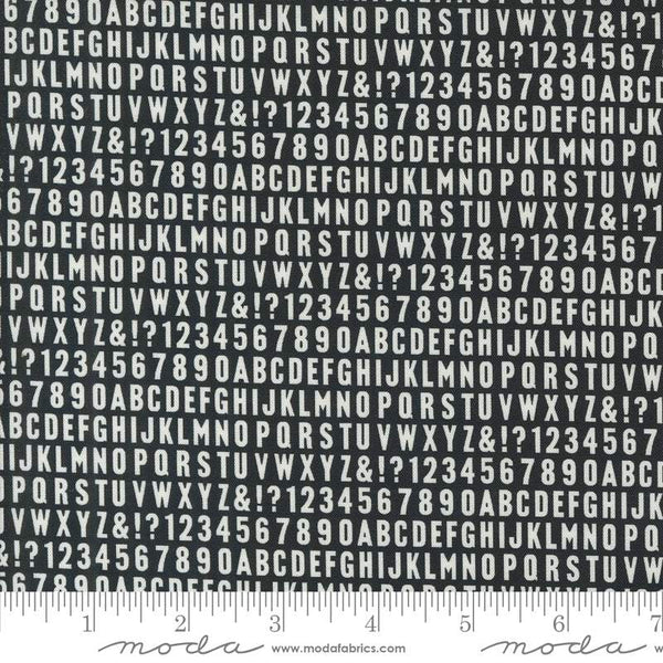 Sable & Swan Alphabet By Cathe Holden For Moda Ebony