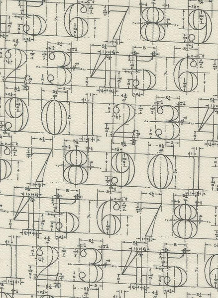 Sable & Swan Numbers By Cathe Holden For Moda Ecru