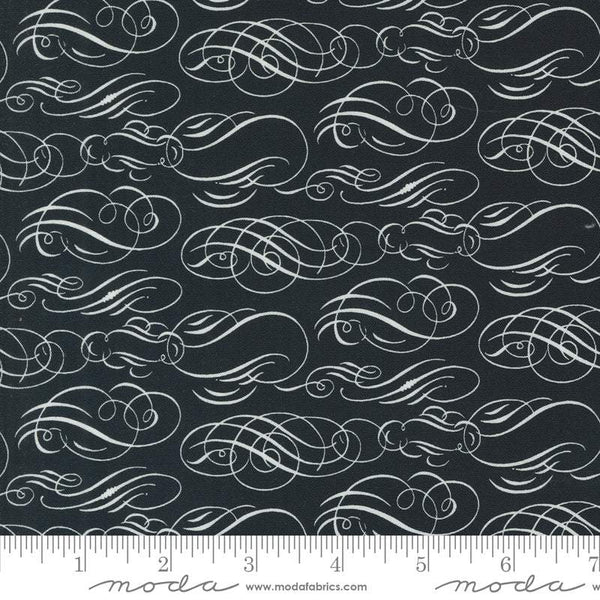 Sable & Swan Scrolls By Cathe Holden For Moda Ebony