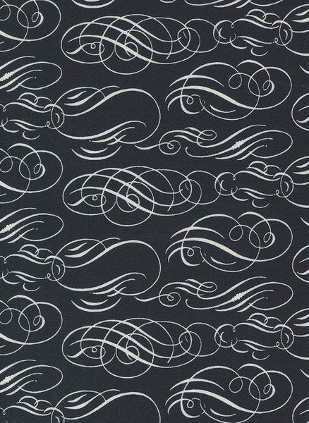 Sable & Swan Scrolls By Cathe Holden For Moda Ebony