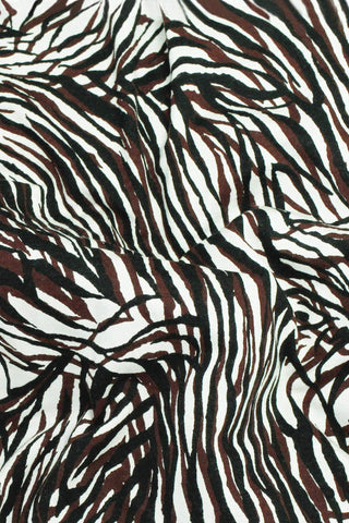 Safari Stripe Lycra Brown Mix