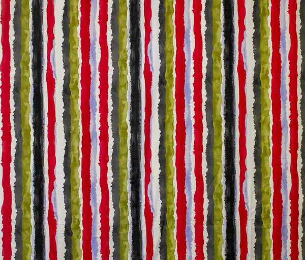 Santa Barbara Watercolour Stripe Red / Multi