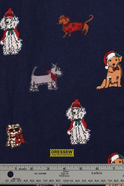 Santa Paws Flannelette Navy / Multi