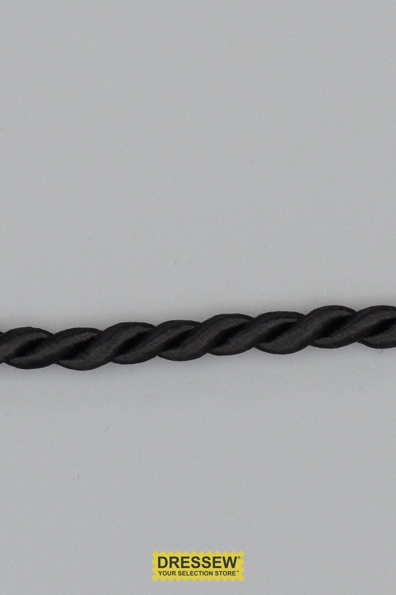 Satin Cord 6mm (1/4") Black