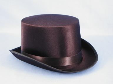 Satin Top Hat 4" Black
