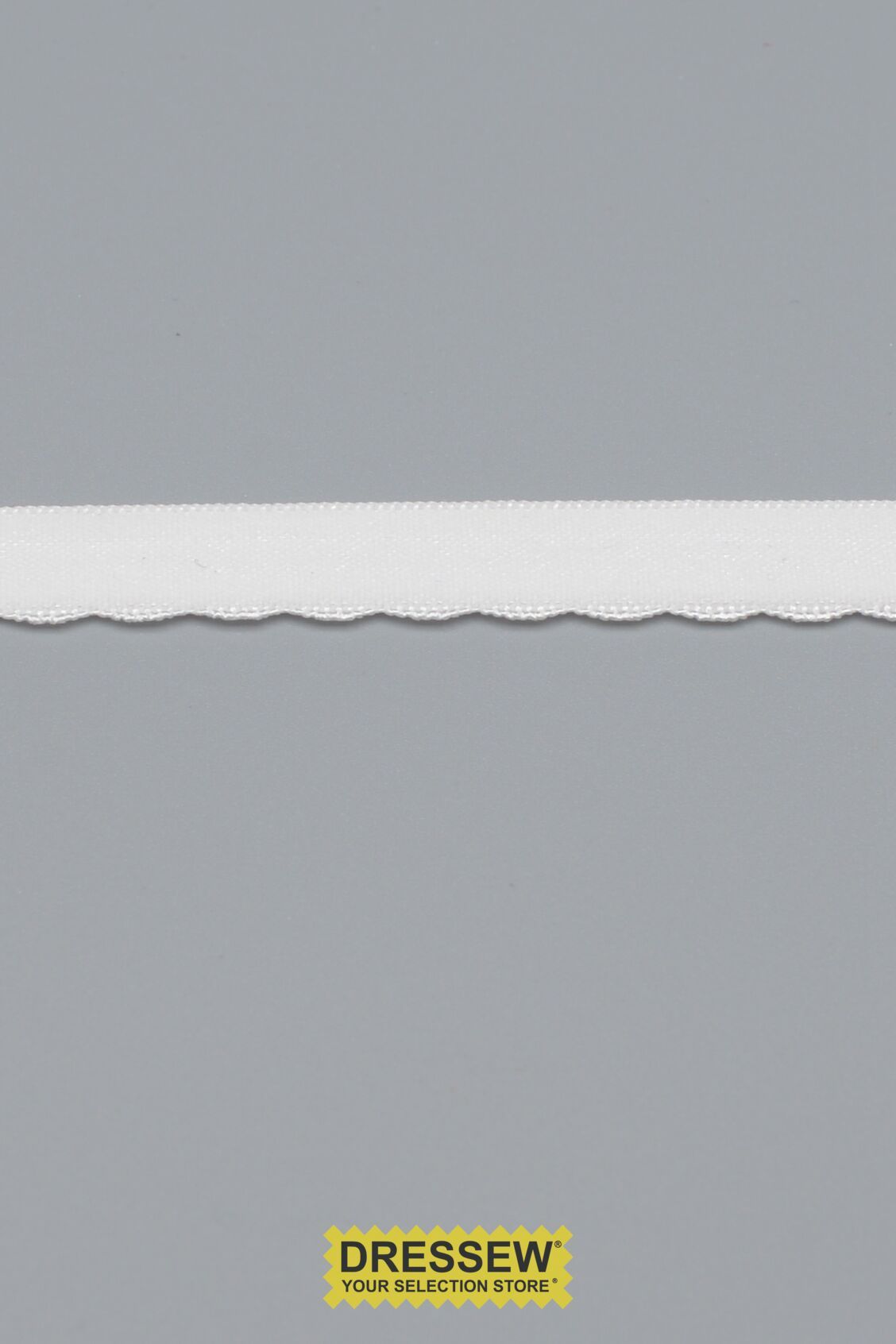 Scallop Fold Over Elastic 12mm (1/2") White