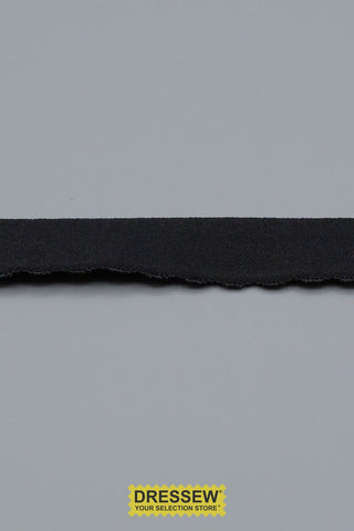 Scallop Fold Over Elastic 19mm (3/4") Black