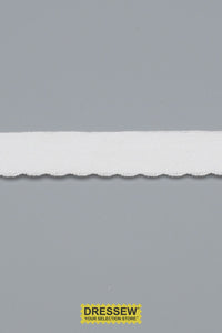 Scallop Fold Over Elastic 19mm (3/4") White