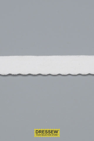 Scallop Fold Over Elastic 19mm (3/4") White